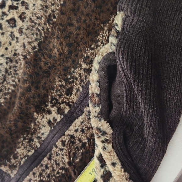 Vintage Dappers & Damons Cardigan Sweater Large Petite Lepoard Black Old Money - Picture 9 of 9